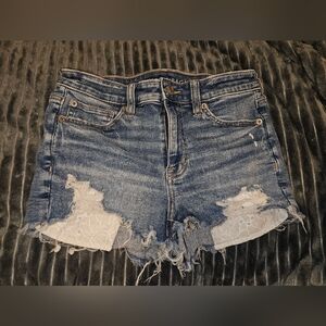 American Eagle High Rise Distressed Jean Shorts